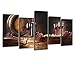 Cao Gen Decor Art-PSRP12827 Panels Wall Art Fruit Grape Red Wine Glass Painting on Canvas Stretched and Framed Canvas Paintings Ready to Hang for Home Decorations Wall Decor