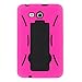 Galaxy Tab A 7.0 Case by KIQ (TM) Heavy Duty Hybrid Silicone Skin Hard Plastic Case Cove for Samsung Galaxy Tab A / A6 [T280 & T285] - Black/Hot Pink