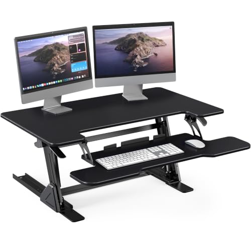 SHW 36-Inch Adjustable Sit to Stand Desk Converter