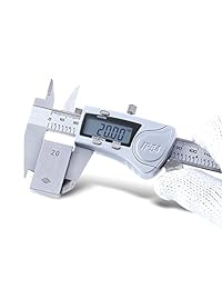 Herramienta métrica de medición de calibrador IP54 de 5.906 in, micromedidor digital para calibrador de calibrador de Prueba métrica fracciones de conversión de pantalla LCD extra grande, impermeable, acero inoxidable