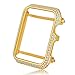 Callancity Gold Plated Face Cover Crystal Case Decoration Bezel Compatible with Apple Watch Series 3 2 1 42mm for Men/Women