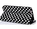 iPhone 5,iPhone 5 Leather Case,iPhone 5 Leather Wallet Case,carryberry [Black] Polka Dot Wallet Flip Premium Leather Case Pouch Cover for iPhone 5 5S