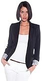 Lucky 21 Women's Cuffed Sleeve One Button Boyfriend Blazer