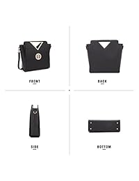 Bolso de mano para mujer con diseño de triángulo en la parte superior