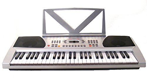 54 Keys Keyboard Student Electronic Digital Piano - With notes Holder - with AC Adapter & DirectlyCheap(TM) Translucent Blue Medium Pick (54KB)