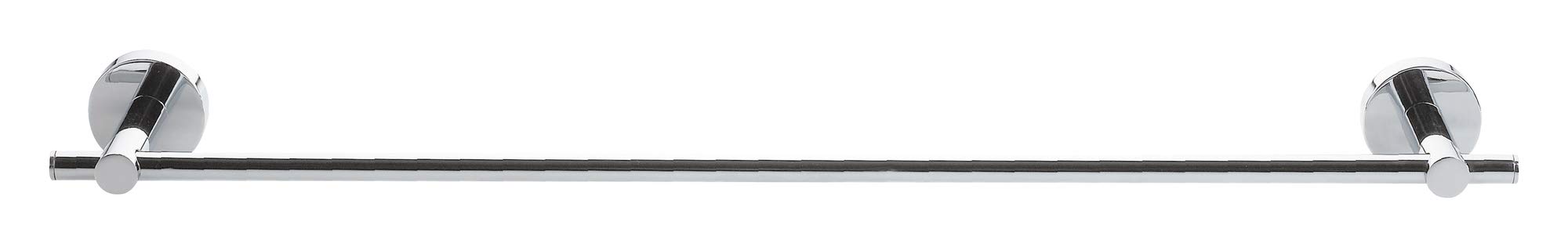 tesa® Smooz Towel Rod, high Gloss Chromed Metal, self-Adhesive, Adhesive mounting Technology, 50mm x 640mm x 85mm