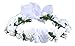 Flower Crown Wedding Hair Wreath Floral Headband Garland Wrist Band Set (White)