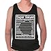 Brisco Brands Super Saiyan Nutrition Label Funny Dragon Ball Z Tank Top Shirt, Black, X-Large