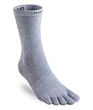 Injinji 2.0 Men's Liner Crew Toesocks, Gray, Medium