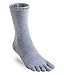 Injinji 2.0 Men's Liner Crew Toesocks, Gray, X-Large