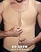 Leo Mens Abs Slimming Body Shaper with Back Support,White,Large