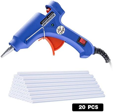 Glue Gun with 20pcs Free Mini Clear Glue Sticks 20W Professional Hot Melt Glue Gun Heating Craft Repair Tool