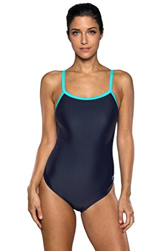 ATTRACO athletic one piece bathing suit for women sports swimming one piece blue