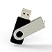 JOIOT USB Flash Drive 16GB 4 Pack USB 2.0 Flash Drive Memory Stick Thumb Drive Swivel Blank Date Storage Jump Drive Pendrive, Black
