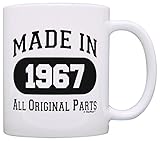 50th Birthday Gift Made 1967 50th Birthday Party Decorations Gift Coffee Mug Tea Cup White