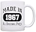 50th Birthday Gift Made 1967 50th Birthday Party Decorations Gift Coffee Mug Tea Cup White