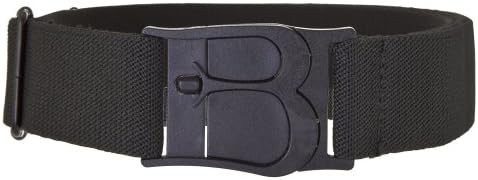 Beltaway Original Flat Buckle Belt, Adjustable Stretch No-Show Belt Plus Size (16-4X), Black