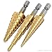 Knoweasy Step Drill Bit Set - 3PCS High-Speed Steel Drill Kit for Metal, Aluminum, and Wood Hole Drilling