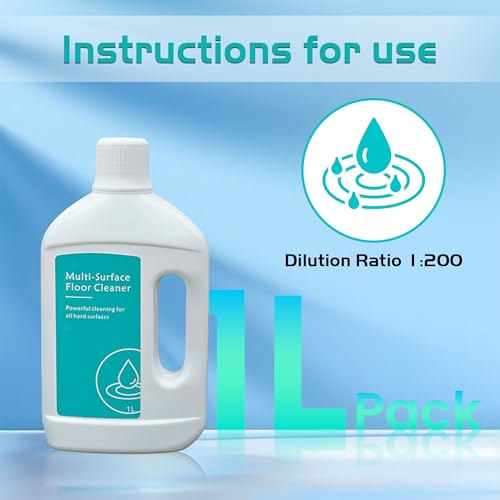 2Pack Floor Cleaning Solution,Compatible With Dreame L10s Ultra/H12 Pro/L10sProUltra/X40Ultra/X30Ultra/L40Ultra/L20Ultra/L10sProGen2/X40Master/D10plus/D9Max/W10 Robot Vacuum,Compatible With MOVA