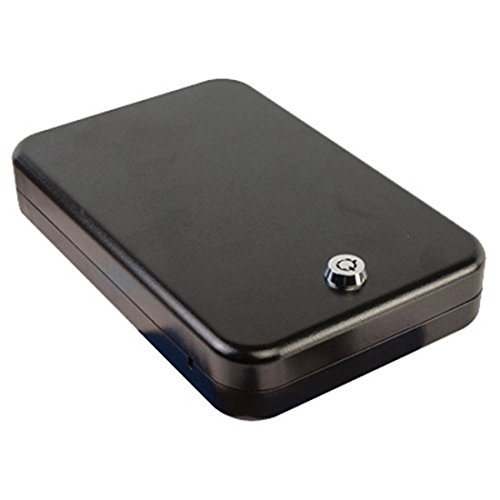LOCKDOWN Keyed Large Handgun Vault with Cable Lock for Convenient and Secure Storage of Pistol for Home and Travel