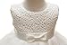 Meiqiduo Baby Girls Dresses Christening Wedding Pageant Bow Formal Dress Ivory White (3M/0-6months)