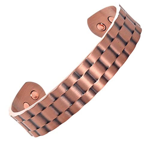 MnB Magnetics Pure Copper Magnetic Bracelet in Rolex Design for Men & Women (Large) - Extra Strong Magnets