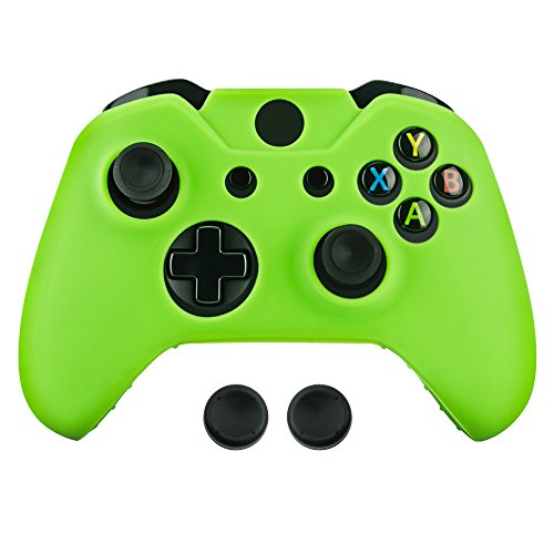 Surge Xbox One & One S Controller Skin & Thumb Stick Grips, Green