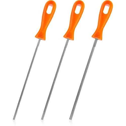 Honoson 3 Pieces Chainsaw File 5/32, 7/32, 3/16 Inch