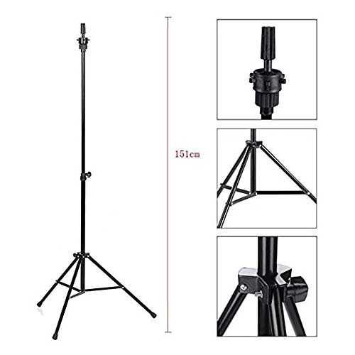 Aobiny Wig Mannequin Head Tripod Stand With Carry Bag For Cosmetology