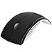 Foxnovo 2.4GHz Wireless Folding Foldable Arc Optical Mouse with USB Receiver for PC Laptop MacBook (Black)
