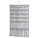 mDesign Fabric Baby Nursery Closet Organizer for Hats, Bows, Shoes, Socks - Hanging, 48 Pockets, Gray