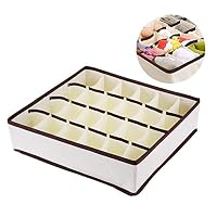 Biryse 24 Cells Non-Woven Fabric Folding Bra Underwear Storage Box 33.5319cm Home Storage Socks Ties Organizer Bags Closet Divider