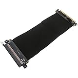 Lesozoh NEW PCIE 16X 3.0 extender Cable Card Extension Port Adapter Flexible High Speed Riser Card-25cm (Black)