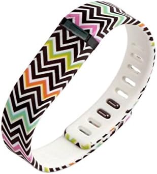 Fuzzy Green Limited Fitbit Flex Replacement Band, Replacement Wristband Wrist Band Bracelet for Fitbit FLEX-Large/Colourful Striped