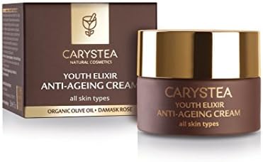 Carystea Youth Elixir Anti-Ageing Cream With Organic Olive Oil and Damask Rose 50ml