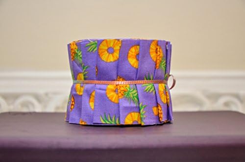 Notions Potions Jelly Roll 20 Strips 2.5x44" Scandinavian Pineapple Fruit Print Retro Purple