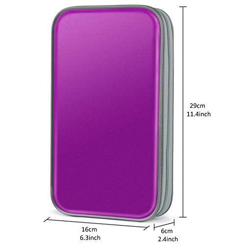 Fanspack CD Case, 80 Capacity DVD Storage DVD Case VCD Wallet Storage Organizer Plastic Protective CD Case Holder