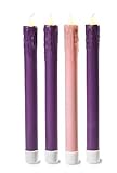 Four(4) Piece Set Christmas Season Decoration 9-inch LED Flameless Advent Candles