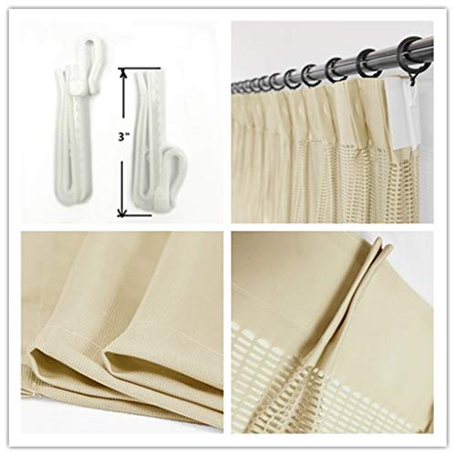 cololeaf 8ft Wide x 7ft Tall Pinch Pleated Hanging for Hospital Medical Clinic SPA Lab Cubicle Curtain Divider Privacy Screen, in Bean Customizable