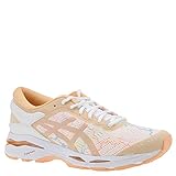 ASICS Womens Gel-Kayano 24 Lite-Show Sneaker, White/White/Apricot Ice, Size 9.5