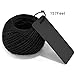 LOOMY 200 PCS Marking Tags with Safety Pins and 157 Feet Natural String to Label Clothes for Garage Yard Consignment Tag Black
