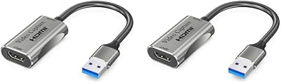2x 4K HDMI to USB 3.0 Video Capture Card Live Streaming 1080P Device