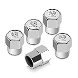 Buick Chrome ABS White Top 5 Tire Stem Valve Caps