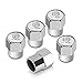 Buick Chrome ABS White Top 5 Tire Stem Valve Caps