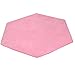 Missingift Hexagonal Rug for Kids Playhouse Super Soft Home Carpet Ground Mat Kids Tent Rugs Children Playhouse Pad Pink Cushion 140 x 140 cm(Coral Fleece)