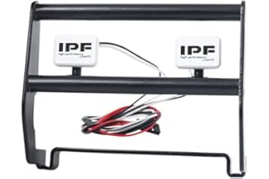 MUHIKRT Front Bumper with LED Lights for TRX4 Blazer Bronco 1/10th RC Crawler Car Accessories (Black Blazer)