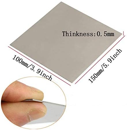 Mhui Hoja De Titanio Placa De Industria Experimento De Bricolaje 100x100x0 05mm 0 05 100 Placa De Aleacion De Titanio 100mm Laminas De Titanio Industria Empresas Y Ciencia Titanio Y Aleaciones De Titanio