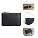 Fmeida Coin Purse Change Purse for Men Coin Pouch Leather Zipper Slim Pocket Card Wallet Gifts for Men Black
