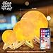 Moon Lamp Moon Light 3D Moon Lamp - Seamless - 3 Color Moon Night Light with Stand - Mood Lamp Book, Globe, Cool Lamp, USB Charging, with Wooden Stand, Box, Kids, Moonlight LED, 5.9 in