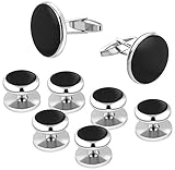 Darller Mens Cufflinks and Cuff Studs Set Classic Wedding Cuff Links for Tuxedo Shirts Formal Business Shirts